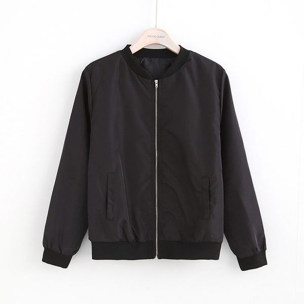

O-Neck Female Bomber Jacket Women Long Sleeve Basic Coats Casual Thin Slim Outerwear Short Jackets Global New Jackets