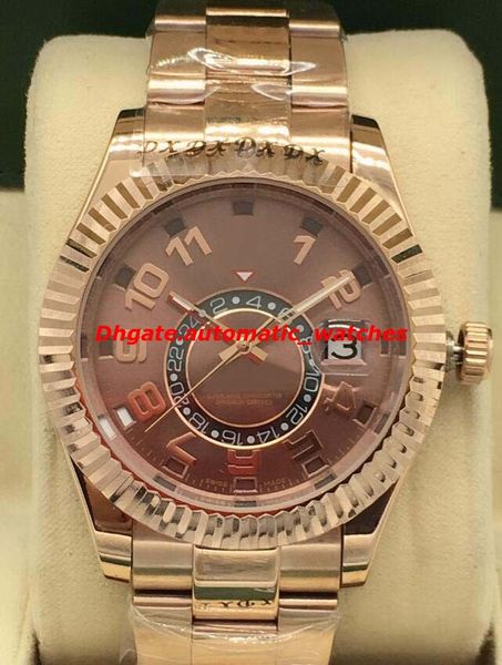 

luxury watches 2 style chocolate dial 18kt everose gold automatic fashion brand men's watch wristwatch new style, Slivery;brown