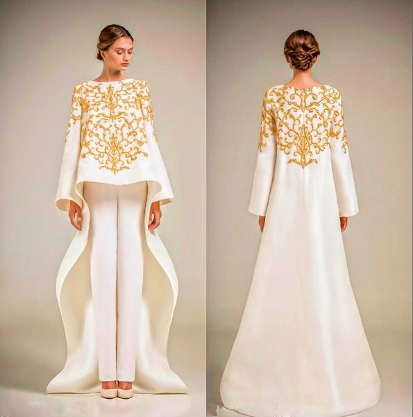 

dubai evening dresses with gold embroidery long modest trousers kaftan robe prom formal party gowns dh4131, Black;red
