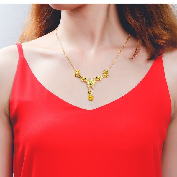 

flower lady clavicle chain wedding accessories pendant necklace temperament girl party necklace holiday gift birthday present, Silver
