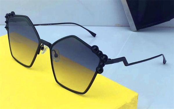 

new fashion lady sunglasses irregular frame avant-garde design style uv protection light-colored lens decoration glasses 0136, White;black