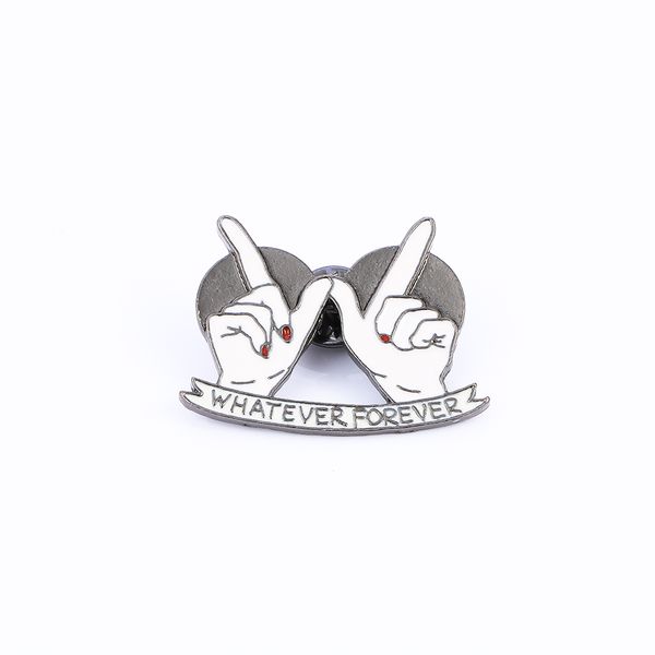 

creative finger gesture letter brooch pins bag clothes scarf collar brooches for women jewelry, Gray