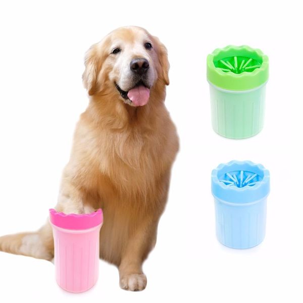 

Dog paw cleaner portable pet foot washer pet cleaning brush cup dog feet cleaner soft silicone brush for muddy feet size medium small
