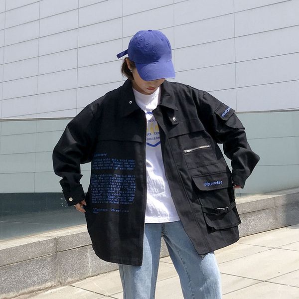 

plus size 2xl jackets women's fashion windbreak female outwear loose women men coat, Black;brown