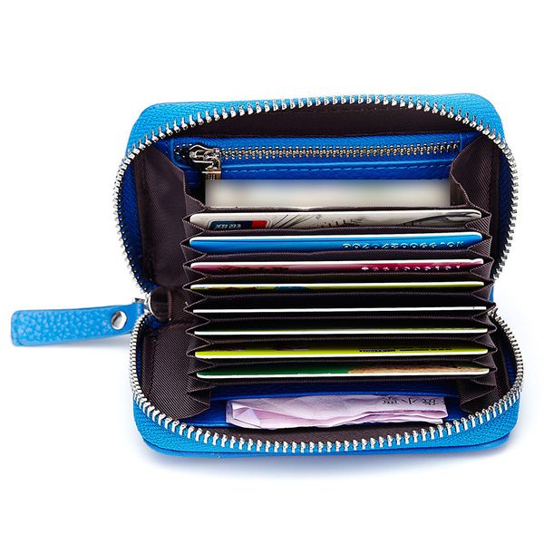 

layer organ type card pack women's real pickup clip zipper pocket
