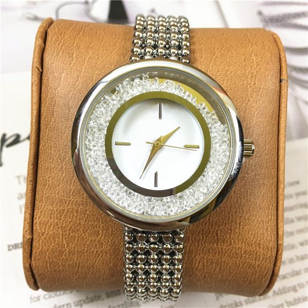 

luxury watches fashion women watch stainless steel popular lady rolling diamonds famous watches wholesale ing, Slivery;brown
