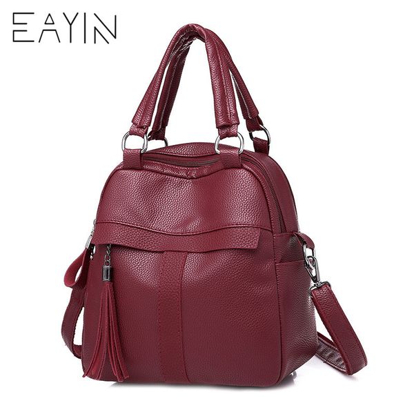 

eayin korean style woman backpack leather brands female shoulder bags schoolbag backpack elegant mochilas feminina
