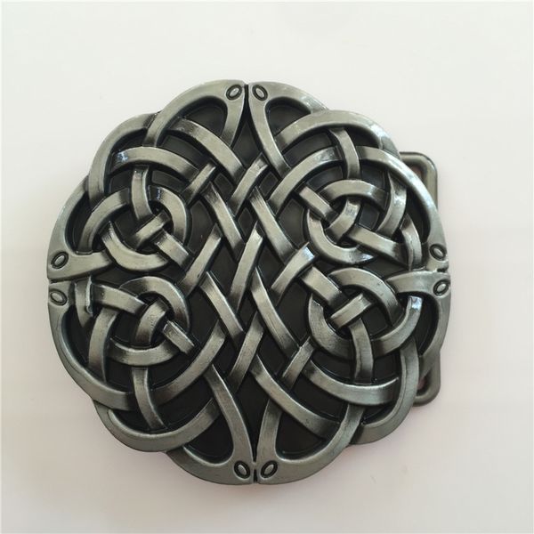 

1 pcs silver knot pattern buckle hebillas cinturon men's western cowboy metal belt buckle, Slivery;black