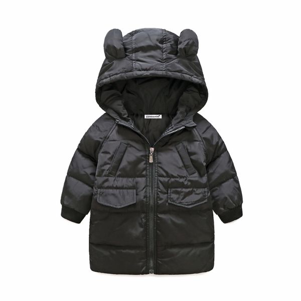

baby boys down jacket 2018 winter jacket for girls kids warm hooded outerwear coat parkas for boys parka children clothes, Blue;gray