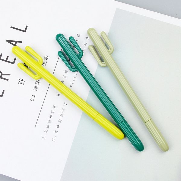 

3 pcs/stationery cartoon cute cactus styling kawaii pen creative gel pen student scuola office supplies wj-zxb6