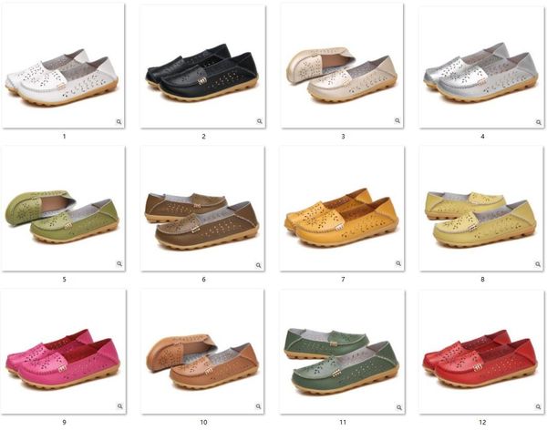 

spring 966-2 new flat nurses help comfort bottom summer shoes genuine low women size mother shoes shoe leather hole nupao, Black