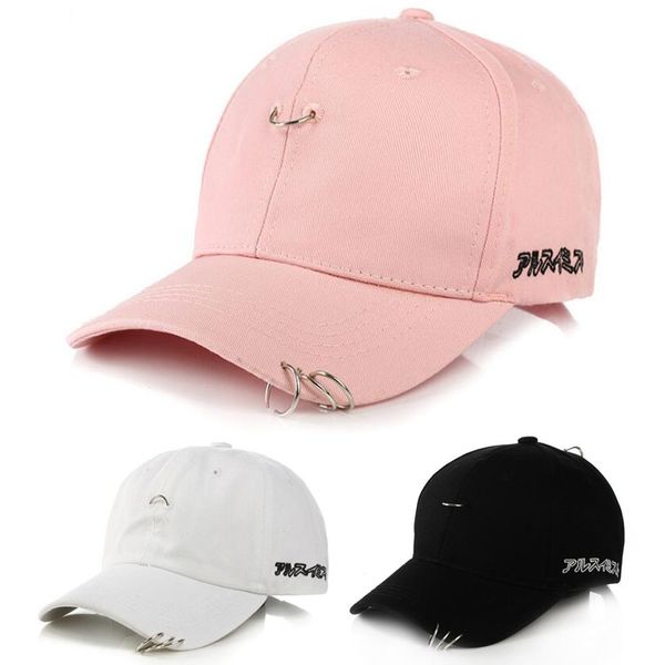 

2018 new mens women snapback hats fashion k 3 iron ring hats adjustable baseball cap hip hat, Blue;gray