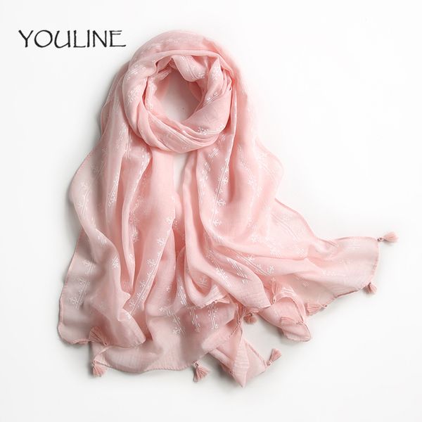 

amii scarf women spring cachecol women european and american style 2018 light fringe scarves long shawl tassel polyester, Blue;gray