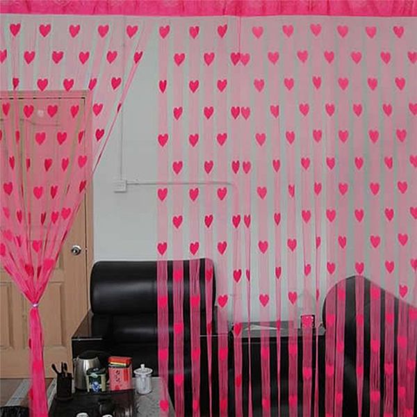 

line string door tassel divider sheer curtains for living room valance 11 colors organza curtains