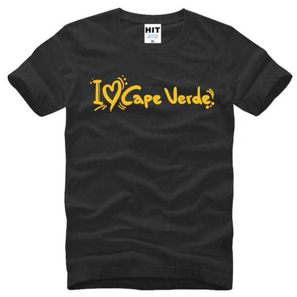 

i love heart cape verde printed t shirt men summer style short sleeve cotton men's t shirt casual tee shirt homme mens clothing, White;black
