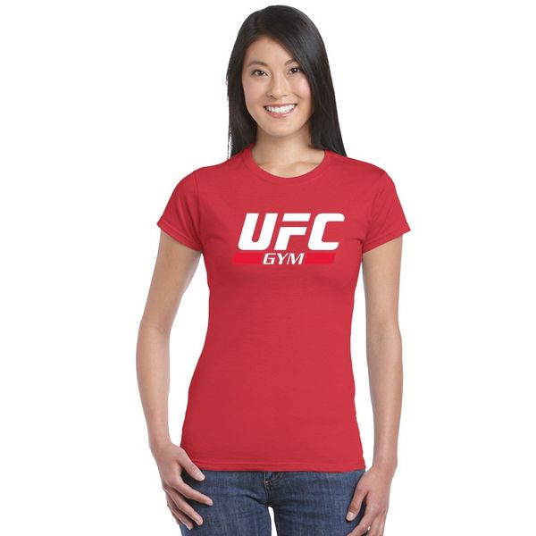 

ladies ufc letter t shirts women's ultimate fighting cotton gym jersey fashion harajuku girl's hip hop tees female basic t-shirt, White
