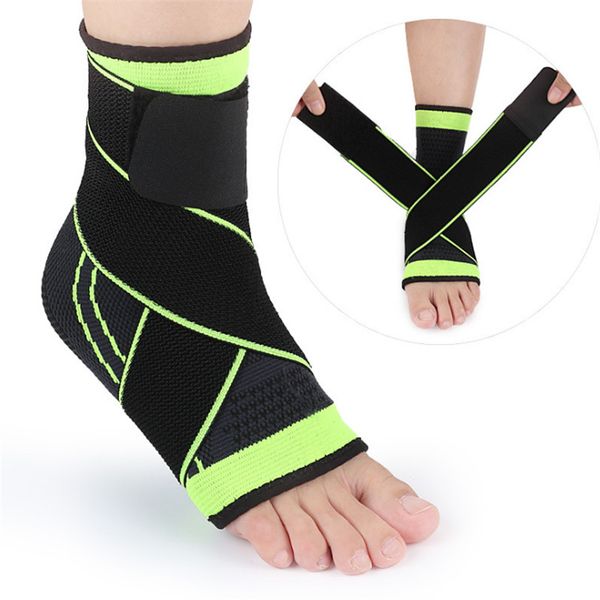 

1pcs 3d weaving elastic nylon strap ankle support brace badminton basketball football taekwondo fitness heel protector, Blue;black