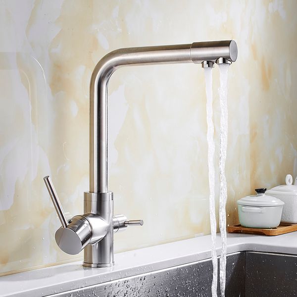 2019 Brass Material 360 Degree Nickel Kitchen Faucet Sink Faucet