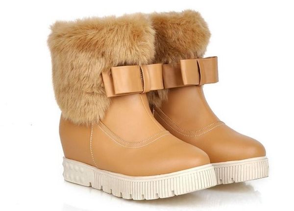 

send 2018 autumn and winter new style women boots bowknot short boots low-heel, Black