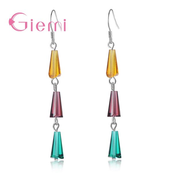 

giemi female earrings jewelry 925 sterling silver colors cubic zirconia for women attend appointment anniversary