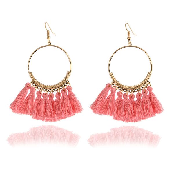 

bohemian handmade earrings for women boho style woman tassel earring female jewelry bridal fringed vintage long earrinngs gifts, Silver