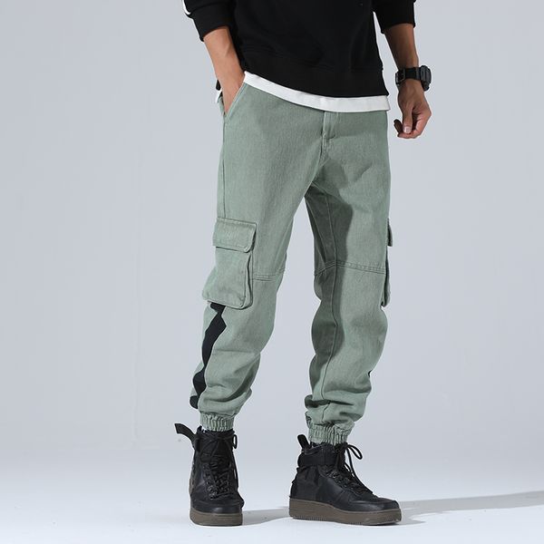 

view of new fund of 2018 autumn fashion japanese more than casual pants pockets a123 - p65 men's trousers are green, Black