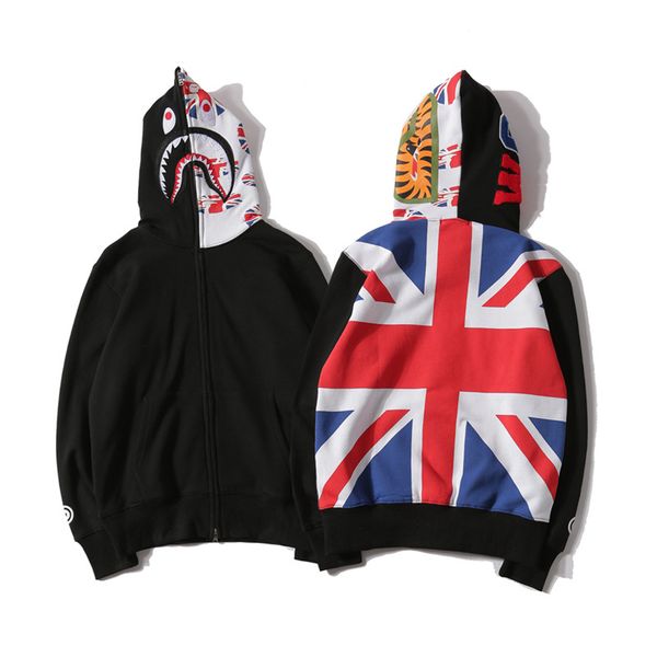 

designer hoodie fashion brand mens hoodies streetwear casual hoodie spring autumn leisure cardigan thick long sleeve hoodies coat, Black
