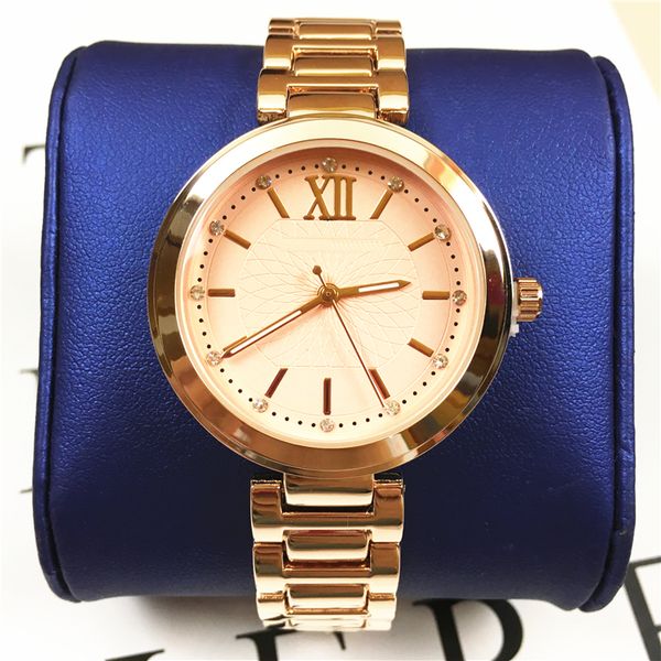 

2019 роскошные женщины кварц розовое золото циферблат роскошные леди наручные часы высокого класса высокое качество подарок для девочек из н, Slivery;brown