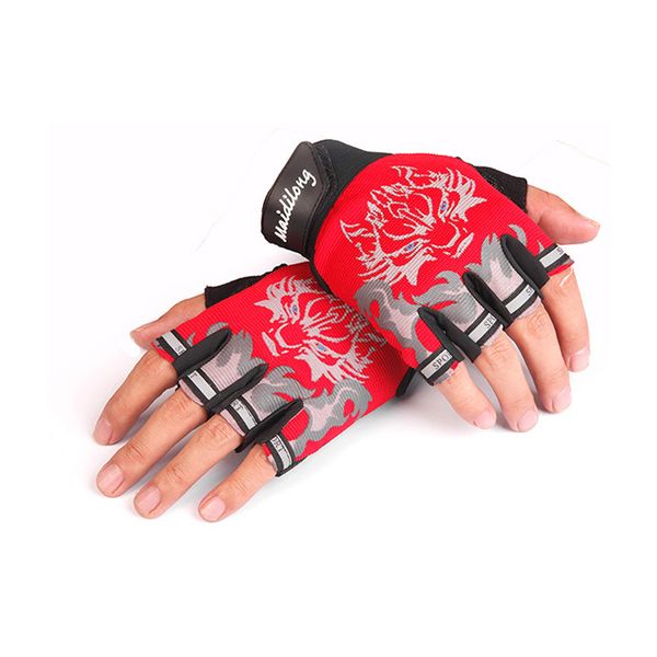 

2016 gym gloves men women body building fingerless fitness glove anti slip weight lifting sport training half finger, Blue;gray