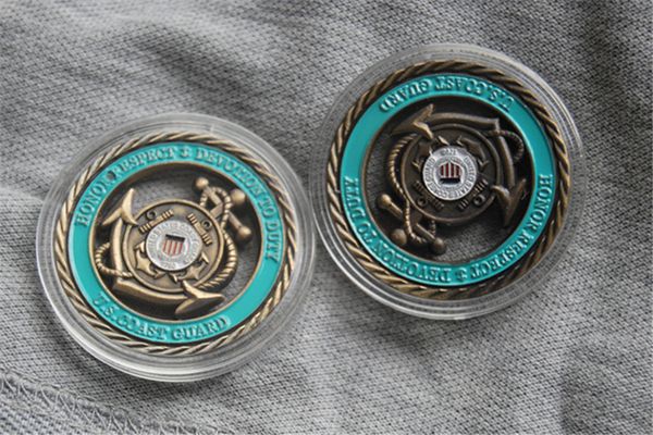 

coast guard core values challenge coin bronze version uscg officers enlisted