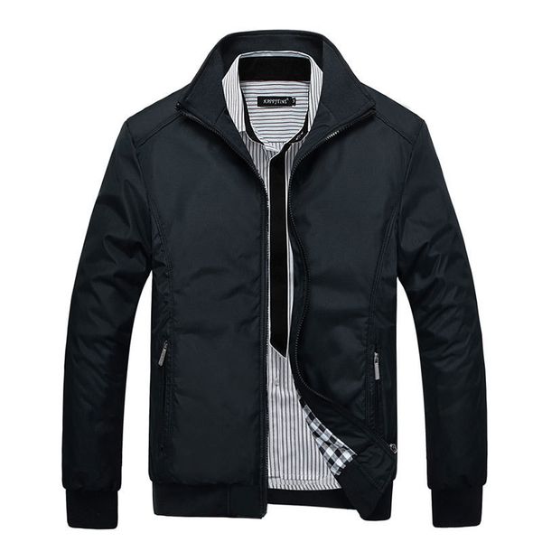 

2017 new style jacket coat men wear autumn jackets clothing dress spring jacket men mandarin collar m-7xl 40, Black;brown