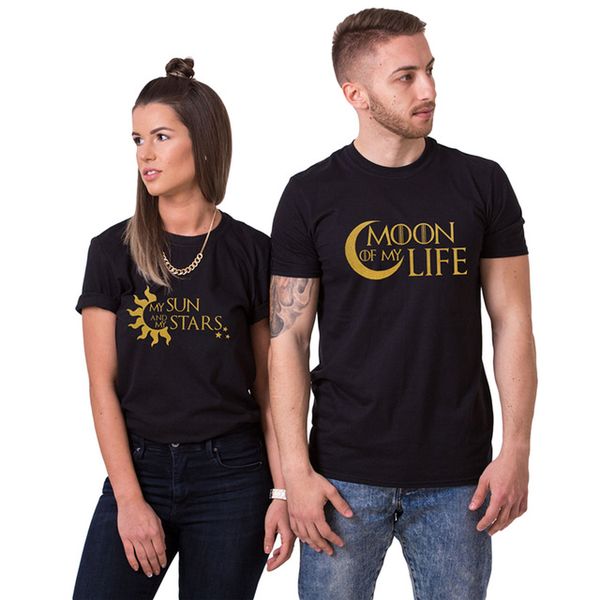 

bkld 2017 summer style couple clothes t-shirt funny print o-neck short sleeve coon love tshirts for couples men women t shirt, White