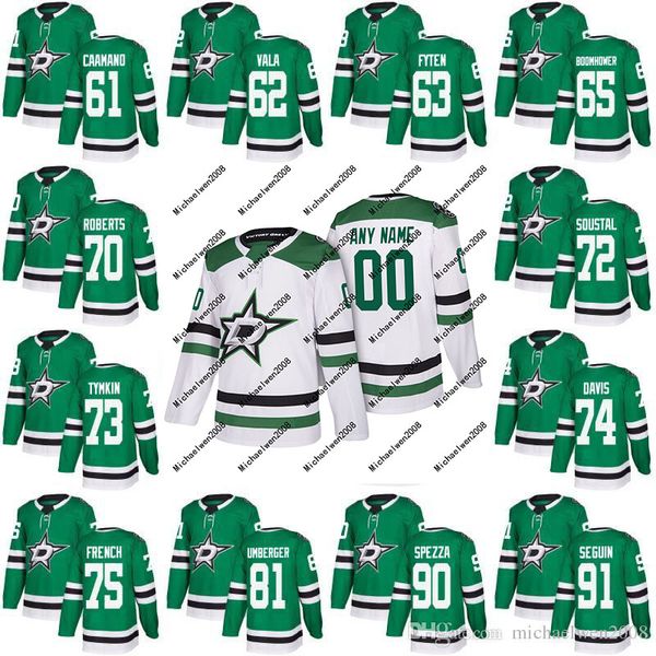 

2017-2018 Season Dallas Stars Jersey 61 Nicholas Caamano 62 Ondrej Vala 63 Austin Fyten 65 Shaw Boomhower Custom Hockey Jerseys