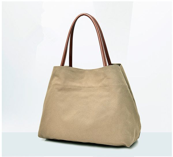 

простой дизайн женщин холст сумка сумка большой емкости случайные сумки