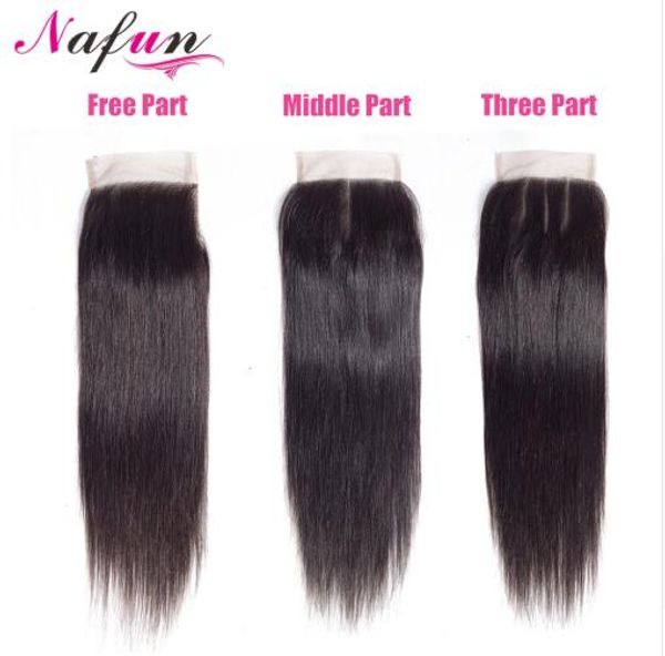 

hair malaysian straight 4*4 lace closure middle/three part natural color non remy human hair closure 8 to 20 inches, Black