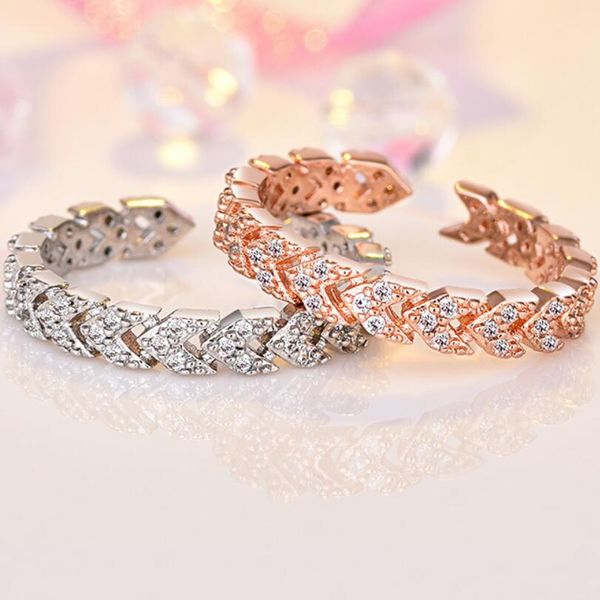 

designer jewelry zircon rings triangle arrows open tail ring simple for women fashion of shipping, Silver
