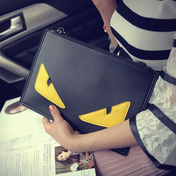 

Ladies Handbag Clutch 2018 Spring & Summer Fashion Men's Bag New Shoulder Messenger Bag Little Monster Envelope