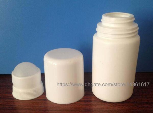 

200pcs 50ml empty roll on deodorant bottle container craft homemade professiona bottle white ems shipping