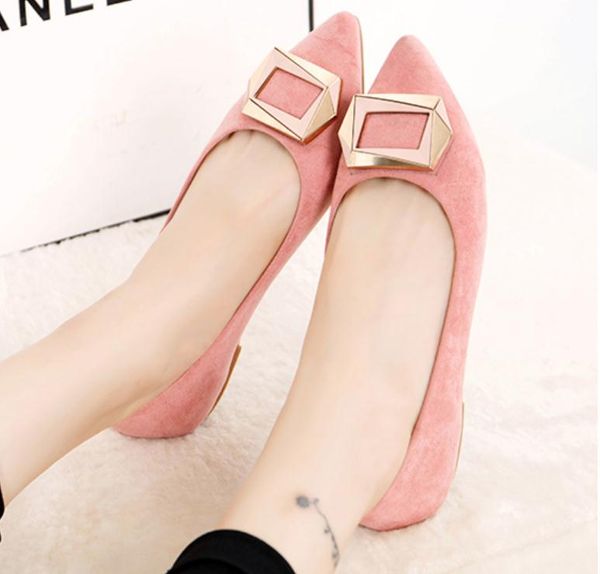 

send 2016 new style pointed end flat bottom shoes shallow mouth women's shoes, Black