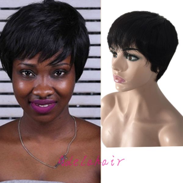Wholesale Brazilian Cheap Human Hair None Lace Wigs Remy Style