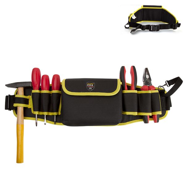

fasite tool combo waist belt bag organizer professional electricians tool pouch men bag yellow