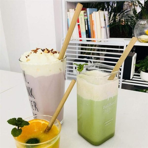 

100% natural bamboo straw more size reusable beverages straw drinking straw cleaner brush party bar drinking tool
