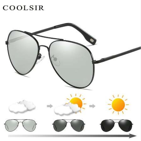 

pchromic glasses chameleon polarized sunglasse man pilot eyewears driving sun glasses lunette soleil homme y8025, White;black