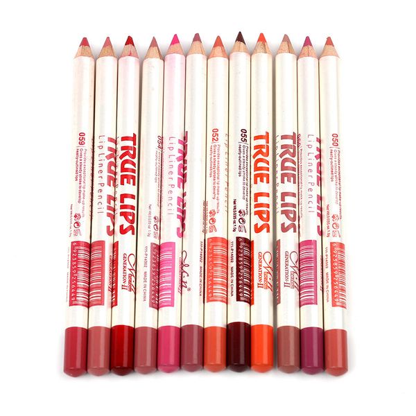 

1set m.n menow waterproof lipliner pencil assorted 12colors waterproof lip pencil true lips makeup retail p14002