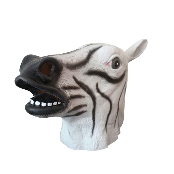 

cute latex horse head full overhead mask celebrate halloween creepy party accessories funny cosplay costume party animal masks