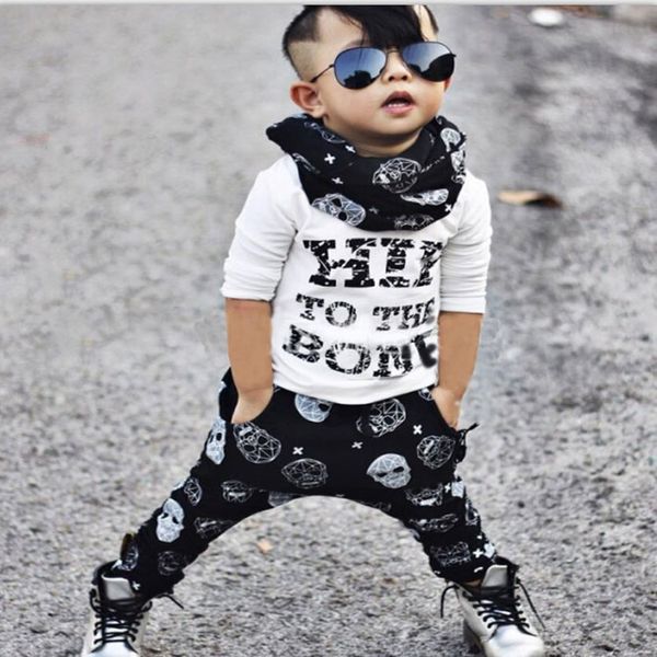 2018 baby boy abbigliamento a maniche lunghe top + pantaloni 2 pezzi tuta sportiva vestiti per bambini set corona neonato abbigliamento per bambini