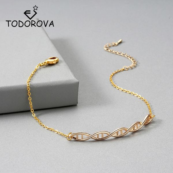 

todorova nurse jewelry double helix bracelets & bangles women hormone dna bracelets chemistry molecule statement jewelry, Black