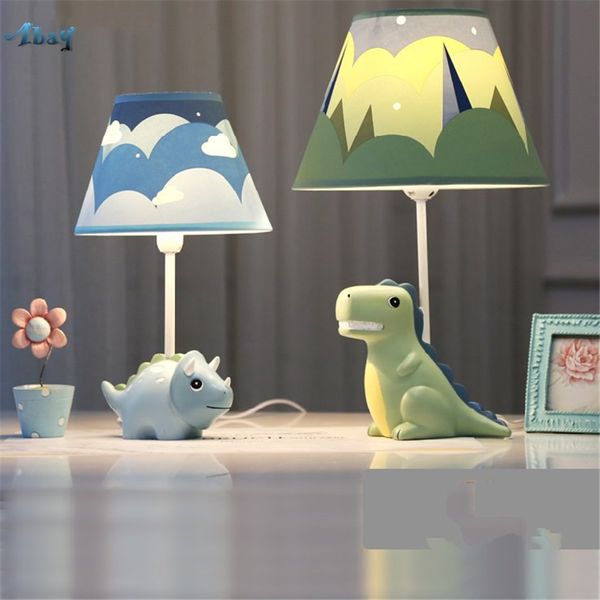 

Творческий мультфильм смолы динозавры настольные лампы для гостиной детская спа