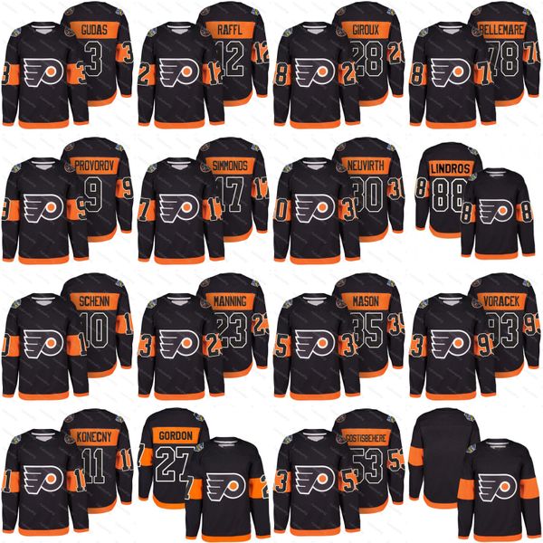 

Philadelphia Flyers 2017 Stadium Series Jersey Shayne Gostisbehere Travis Konecny Eric Lindros Boyd Gordon Steve Mason Radko Gudas Hockey