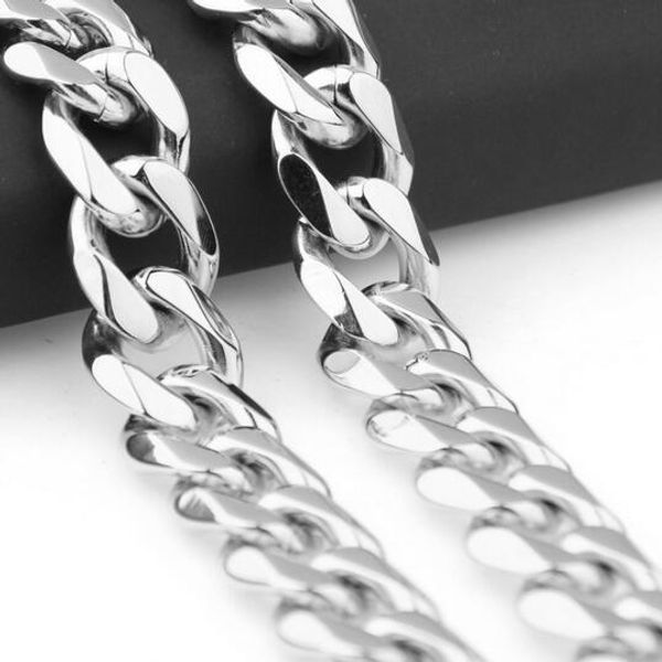 

in bulk 2meter lot fashion 13mm high polished smooth curb link chain marking diy jewelry finding/makings stainless steel chain, Silver